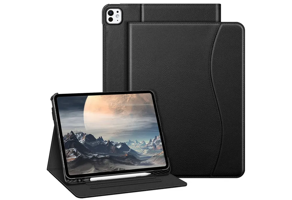Fintie Tablet-Hülle für iPad Pro 13 Zoll (M4) 2024, Multi-Winkel Betrachtung Folio, Stand Schutzhülle mit Stifthalter und Dokumentschlitze für iPad Pro M4