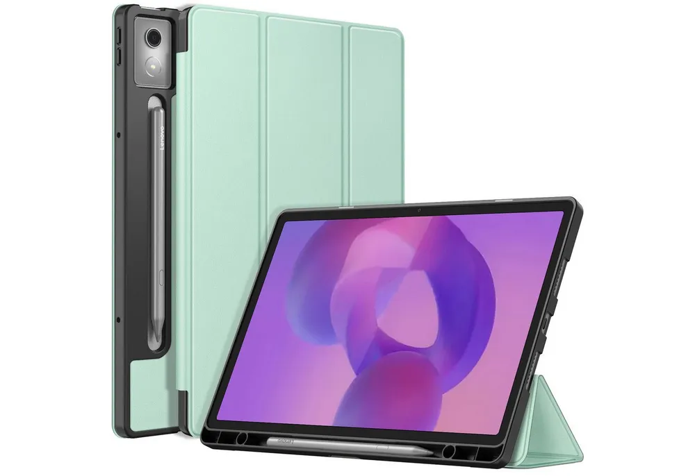 Fintie Tablet-Hülle für Lenovo Idea Tab Pro 12.7 Zoll 2025 (TB-373FU/ TB-375FC) Ultradünn, Soft TPU Rückseite Abdeckung Case mit Stifthalter und Auto Schlaf/Wach