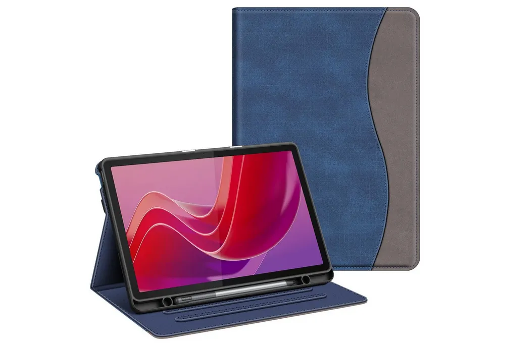 Fintie Tablet-Hülle für Lenovo Tab M11 (TB330) 11 Zoll 2024, Soft TPU Rückseite Gehäuse, mit Dokumentschlitze und Multi-Winkel Ansicht, Nicht für Tab P11 11''