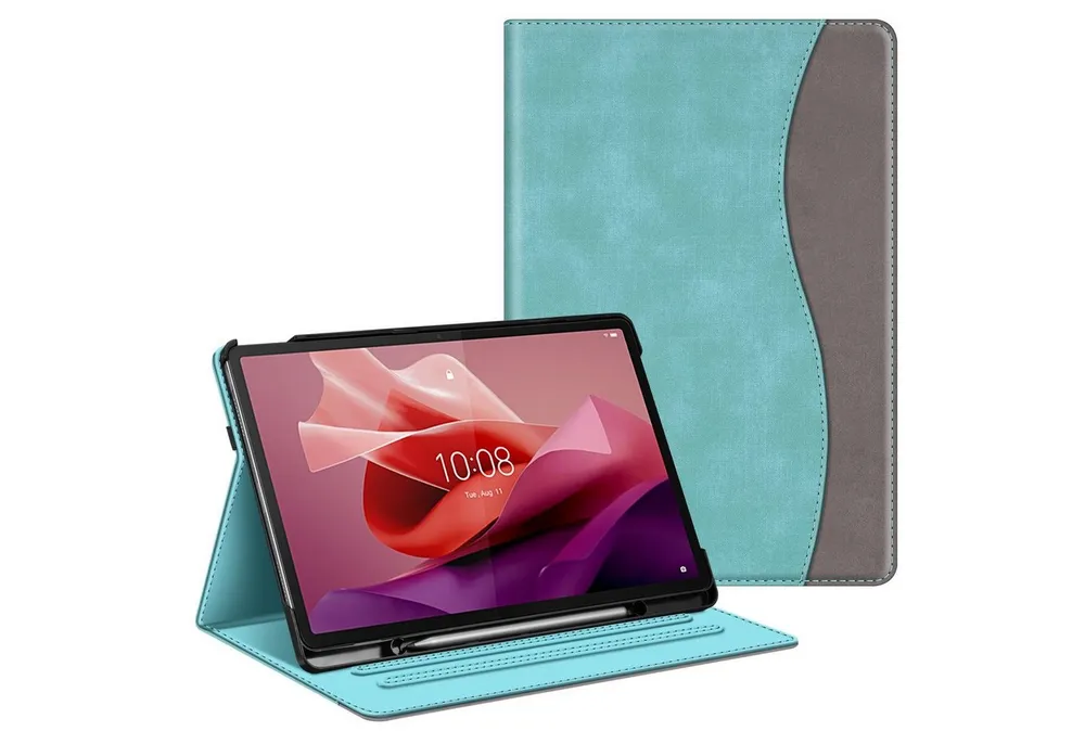 Fintie Tablet-Hülle für Lenovo Tab P12 12,7 Zoll TB370FU 2023, Multi-Winkel Folio Hülle, mit Stifthalter Dokumentschlitze und Auto Schlaf/Wach Funktion