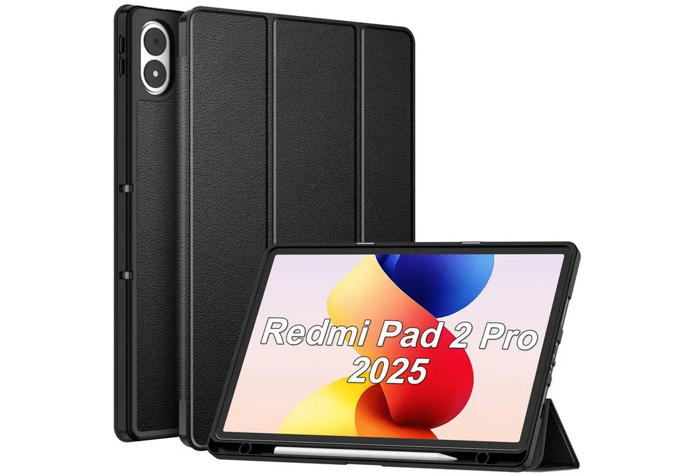 Fintie Tablet-Hülle für Redmi Pad 2 Pro 12.1 Zoll 2025 Schutzhülle mit Stifthalter, Ultradünne Soft TPU Rückseite Abdeckung mit Auto Schlaf/Wach Funktion