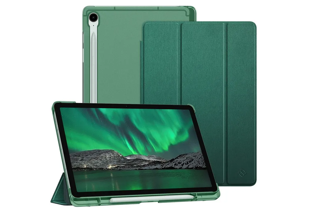 Fintie Tablet-Hülle für Samsung Galaxy Tab S10 Lite/S10 FE/S9 FE 10.9" & S9 11" Tablet, Ultradünn Case mit Stifthalter&Translucent Rückseite, Auto Schlaf/Wach