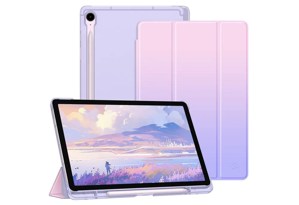 Fintie Tablet-Hülle für Samsung Galaxy Tab S10 Lite/S10 FE/S9 FE 10.9" & S9 11" Tablet, Ultradünn Case mit Stifthalter&Translucent Rückseite, Auto Schlaf/Wach