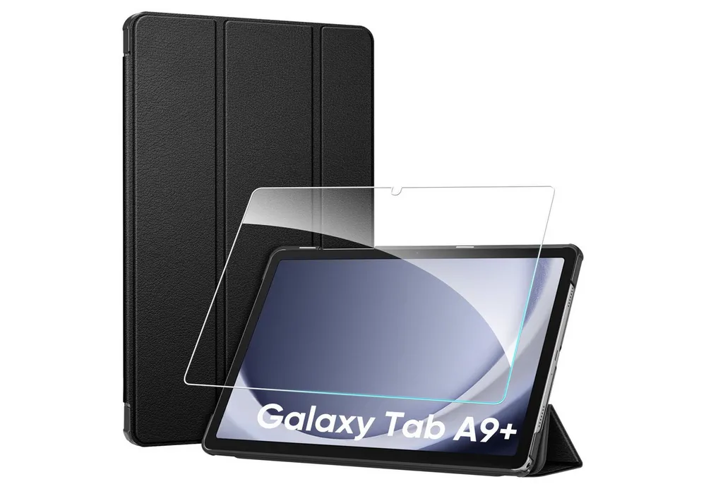 Fintie Tablet-Hülle für Samsung Galaxy Tab A11+ Plus 11" 2025 / Tab A9+ Plus 11 Zoll 2023 11 Zoll, mit Schutzfolie, Ultradünne Kunstleder Schutzhülle mit Standfunktion