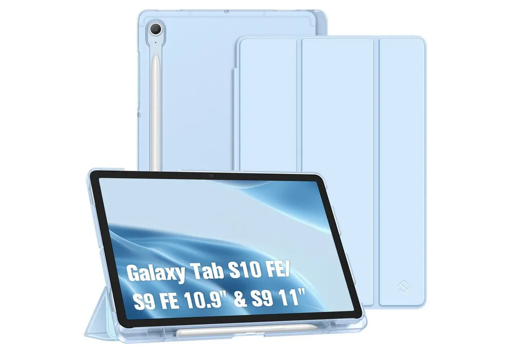 Fintie Tablet-Hülle für Samsung Galaxy Tab S10 Lite/S10 FE/S9 FE 10.9" & S9 11" Tablet, Ultradünn Case mit Stifthalter&Translucent Rückseite, Auto Schlaf/Wach