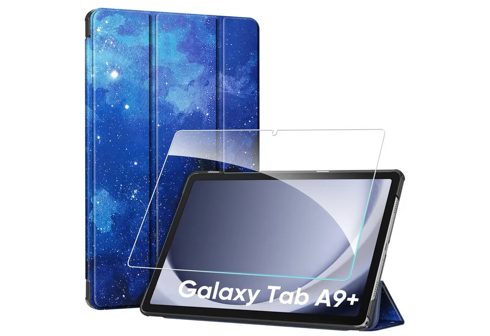 Fintie Tablet-Hülle für Samsung Galaxy Tab A11+ Plus 11" 2025 / Tab A9+ Plus 11 Zoll 2023 11 Zoll, mit Schutzfolie, Ultradünne Kunstleder Schutzhülle mit Standfunktion