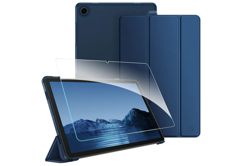 Fintie Tablet-Hülle für Samsung Galaxy Tab A11+ Plus 11 Zoll 2025 / Tab A9+ Plus 11'' 2023 11 Zoll, mit Schutzfolie, Ultradünn Schutzhülle mit Translucent Rückseite Cover
