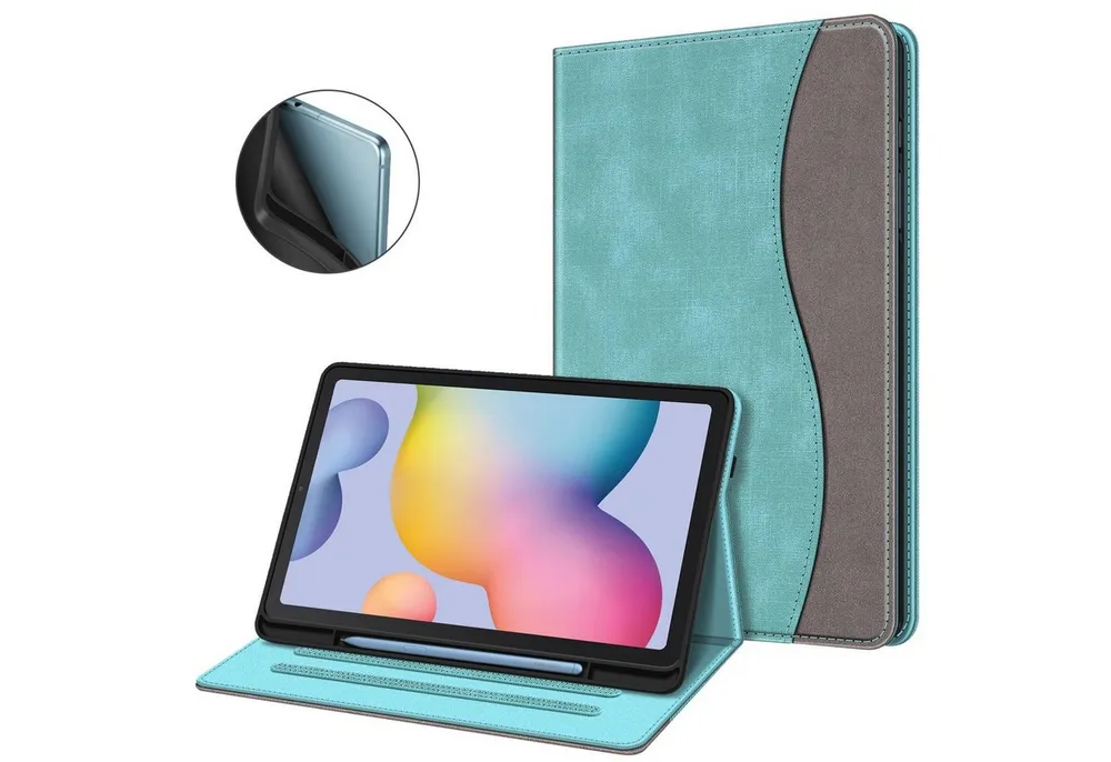 Fintie Tablet-Hülle für Samsung Galaxy Tab S6 Lite 10.4 2024/2022/2020, Soft TPU Rückseite, Schutzhülle mit S Pen Halter und Dokumentschlitze