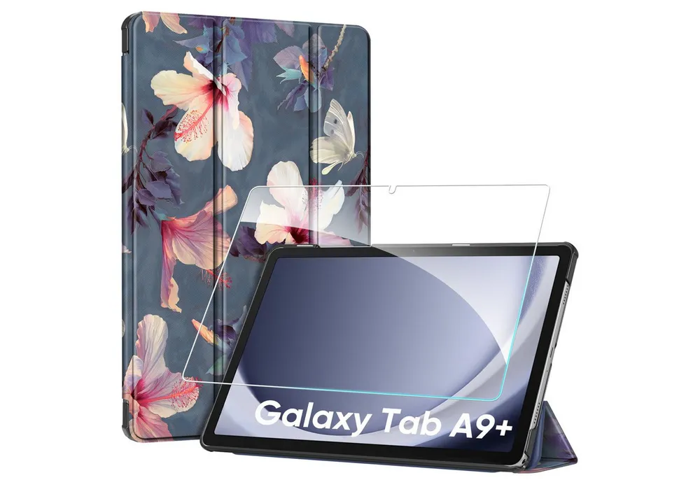 Fintie Tablet-Hülle für Samsung Galaxy Tab A11+ Plus 11" 2025 / Tab A9+ Plus 11 Zoll 2023 11 Zoll, mit Schutzfolie, Ultradünne Kunstleder Schutzhülle mit Standfunktion