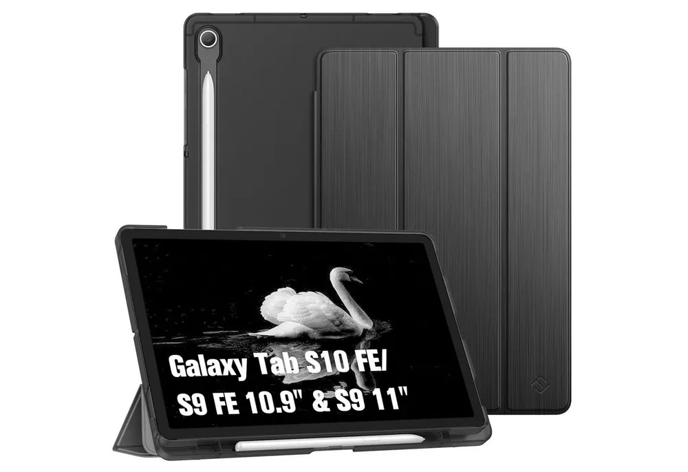 Fintie Tablet-Hülle für Samsung Galaxy Tab S10 Lite/S10 FE/S9 FE 10.9" & S9 11" Tablet, Ultradünn Case mit Stifthalter&Translucent Rückseite, Auto Schlaf/Wach