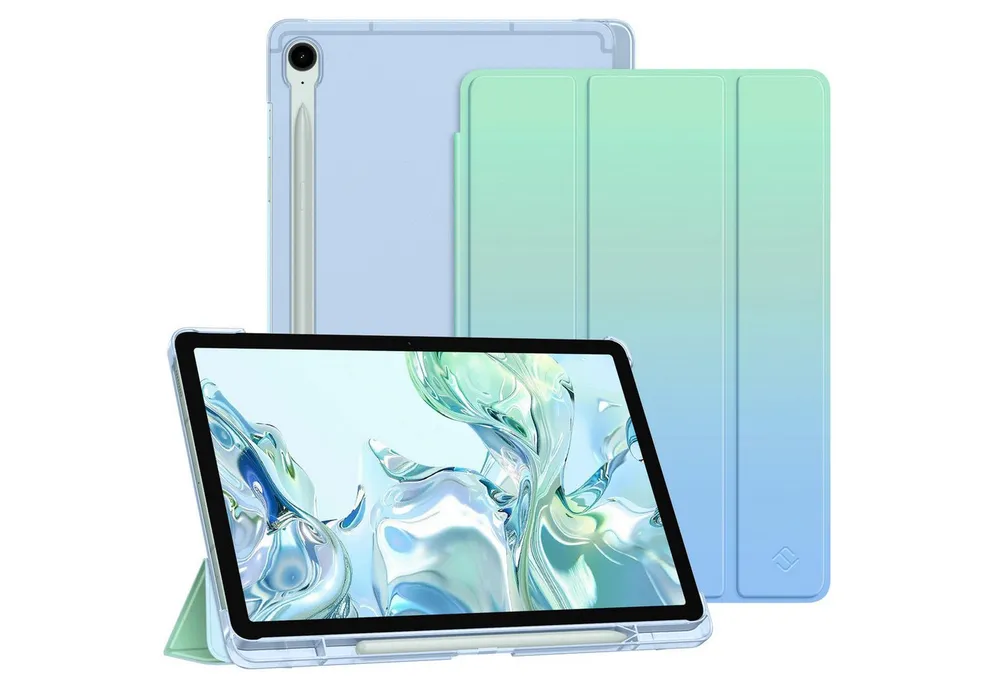 Fintie Tablet-Hülle für Samsung Galaxy Tab S10 Lite/S10 FE/S9 FE 10.9" & S9 11" Tablet, Ultradünn Case mit Stifthalter&Translucent Rückseite, Auto Schlaf/Wach