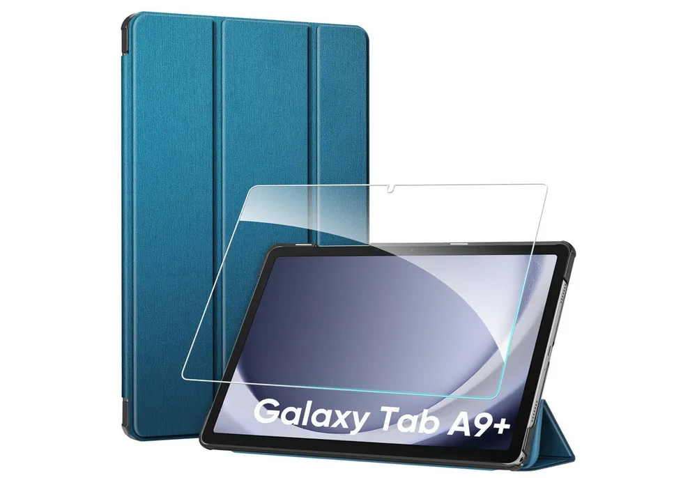 Fintie Tablet-Hülle für Samsung Galaxy Tab A11+ Plus 11" 2025 / Tab A9+ Plus 11 Zoll 2023 11 Zoll, mit Schutzfolie, Ultradünne Kunstleder Schutzhülle mit Standfunktion