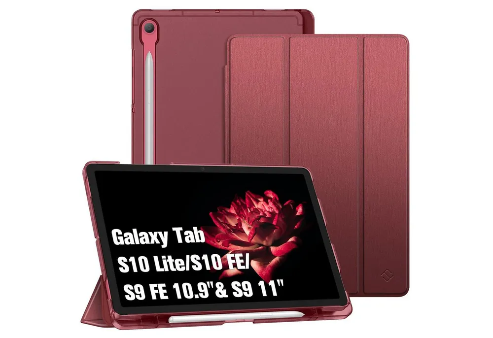 Fintie Tablet-Hülle für Samsung Galaxy Tab S10 Lite/S10 FE/S9 FE 10.9" & S9 11" Tablet, Ultradünn Case mit Stifthalter&Translucent Rückseite, Auto Schlaf/Wach