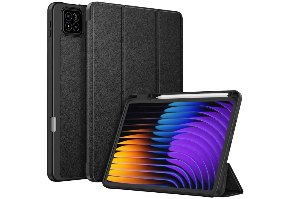 Fintie Tablet-Hülle für Xiaomi Pad 7/Pad 7 Pro 11.2 Zoll 2024-Soft TPU Rückseite Abdeckung, Schutzhülle mit Stifthalter und Auto Schlaf/Wach Funktion