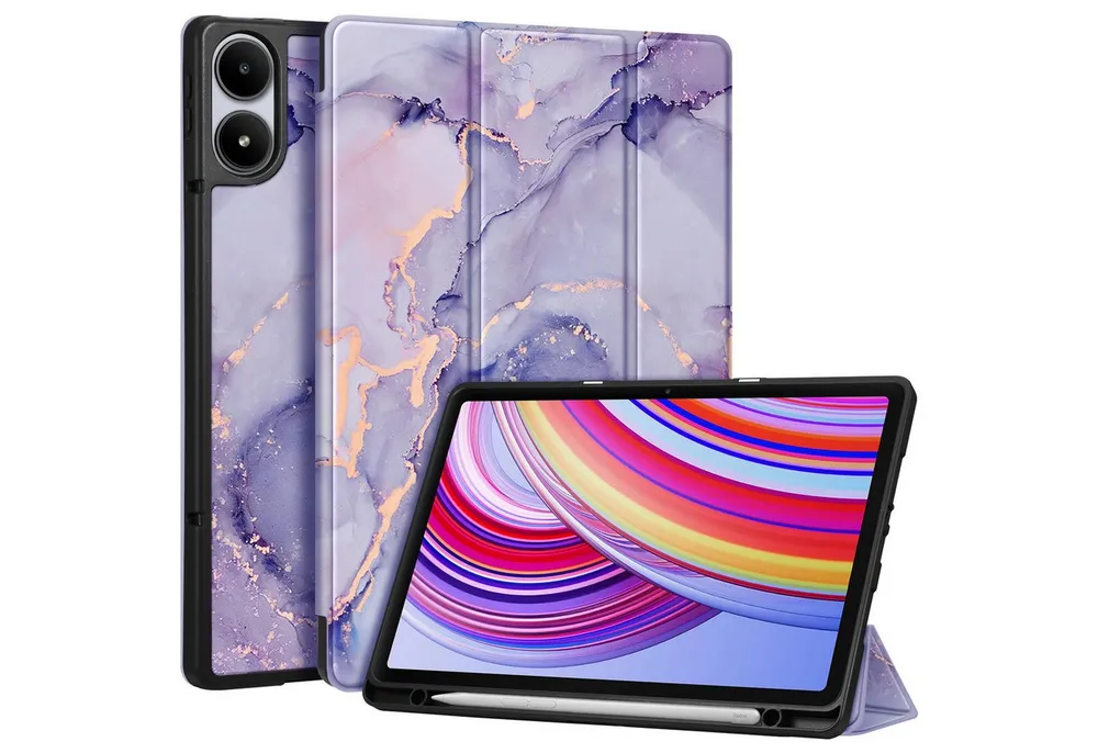 Fintie Tablet-Hülle für Xiaomi Redmi Pad Pro 12.1 Zoll 2024 - Soft TPU Rückseite Abdeckung, Schutzhülle mit Stifthalter und Auto Schlaf/Wach Funktion