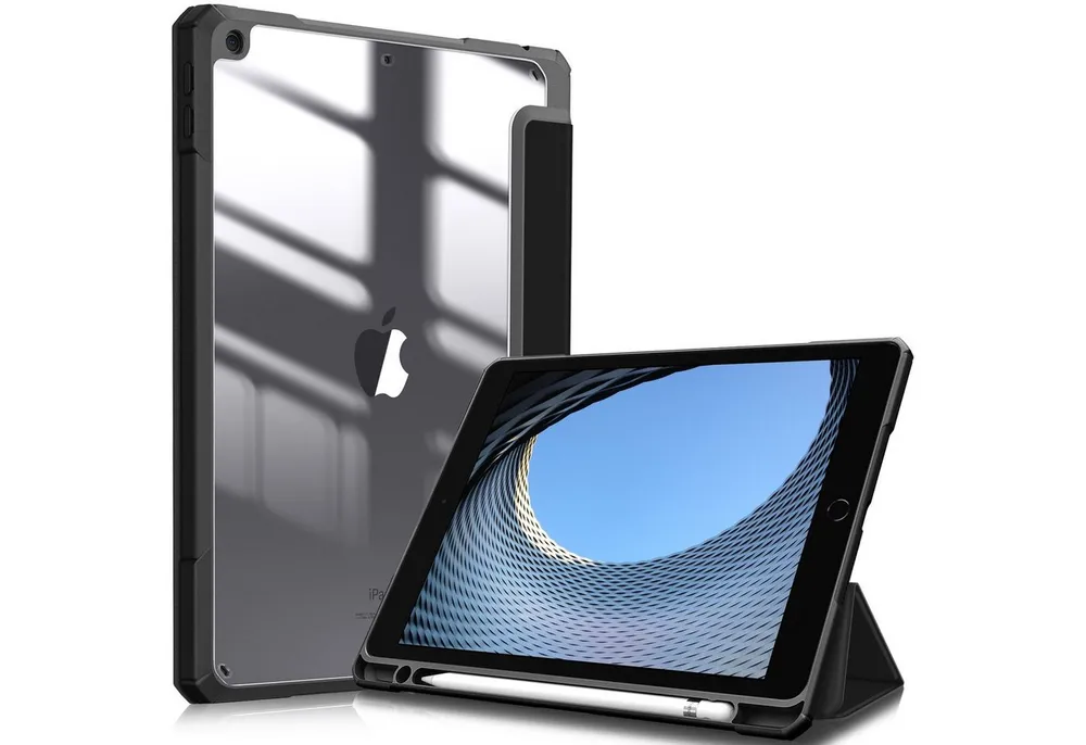 Fintie Tablet-Hülle Hybrid Hülle für 10.2 Zoll iPad 9. Gen 2021/8. Gen 2020/7. Gen 2019, mit Stifthalter - Stoßfeste Schutzhülle mit transparenter Hartschale