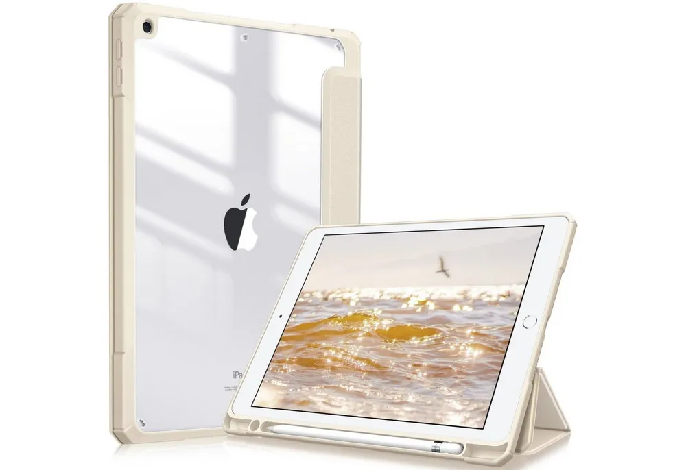 Fintie Tablet-Hülle Hybrid Hülle für 10.2 Zoll iPad 9. Gen 2021/8. Gen 2020/7. Gen 2019, mit Stifthalter - Stoßfeste Schutzhülle mit transparenter Hartschale