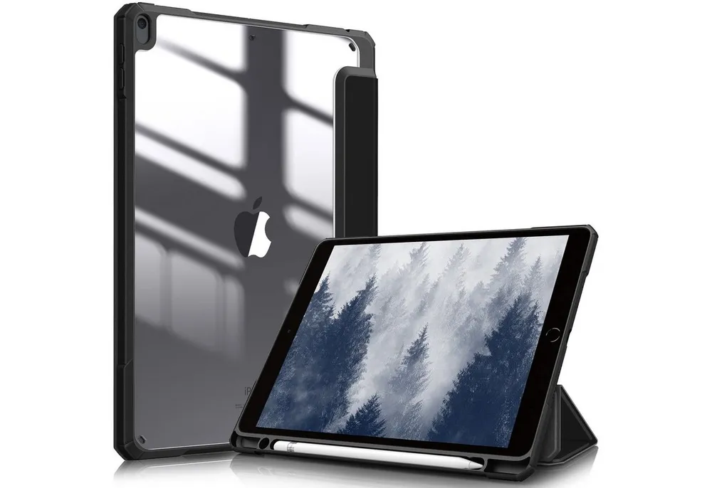 Fintie Tablet-Hülle Hybrid Hülle für iPad Air 2019 (3. Generation) / iPad Pro 10.5 2017 10,5 Zoll, [Eingebauter Stifthalter] Stoßfeste Abdeckung mit Klar Hartschalen
