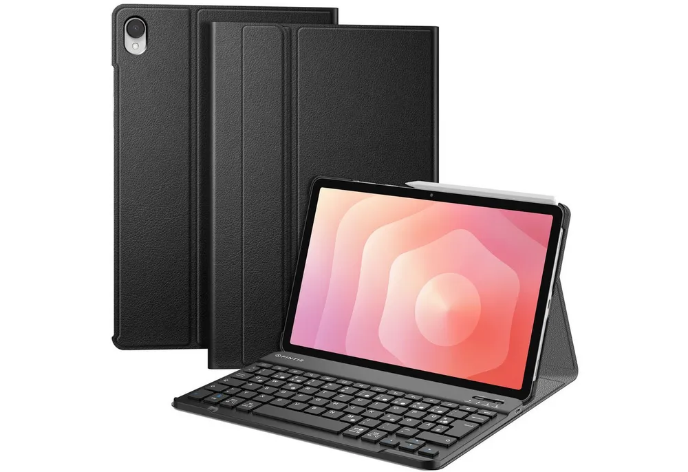 Fintie Tablet-Hülle mit Tastatur für Samsung Galaxy Tab S11 2025 11 Zoll SM-X730/X736, Keyboard Cover mit Magnetisch Abnehmbarer Deutscher Bluetooth Tastatur