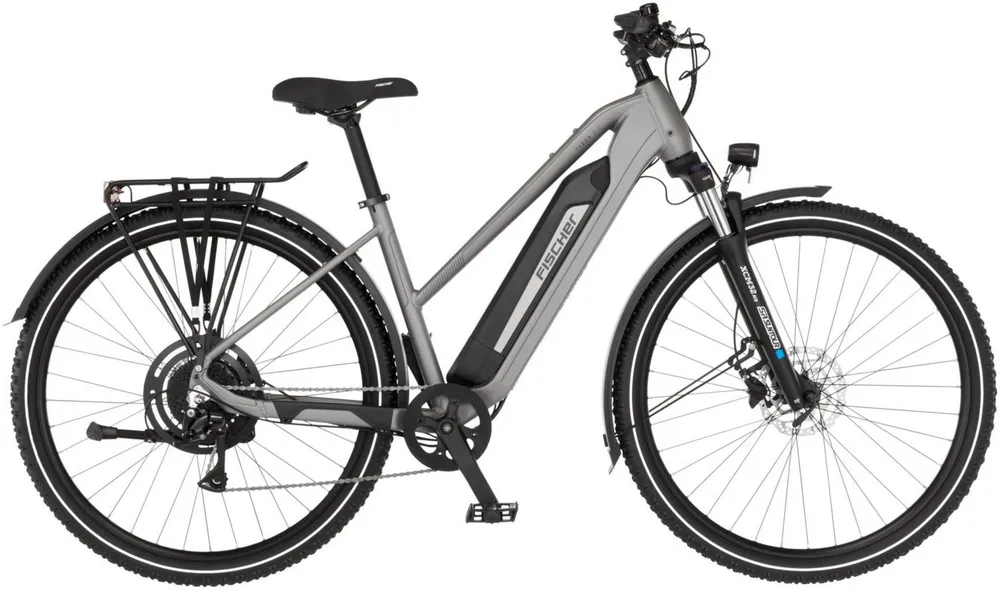 FISCHER Fahrrad E-Bike ATB TERRA 2.2 688 ACTIVE, 8 Gang Shimano ACERA Schaltwerk, Heckmotor, 688 Wh, (mit Akku-Ladegerät, mit Werkzeug), Pedelec, Elektrofahrrad für Damen und Herren