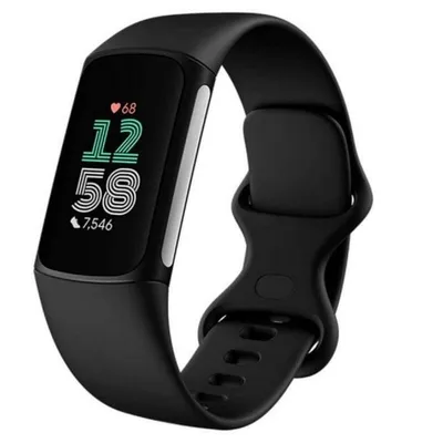 Fitbit Charge 6 AMOLED GPS Fitness Tracker 7 Tage Akku Schwarz