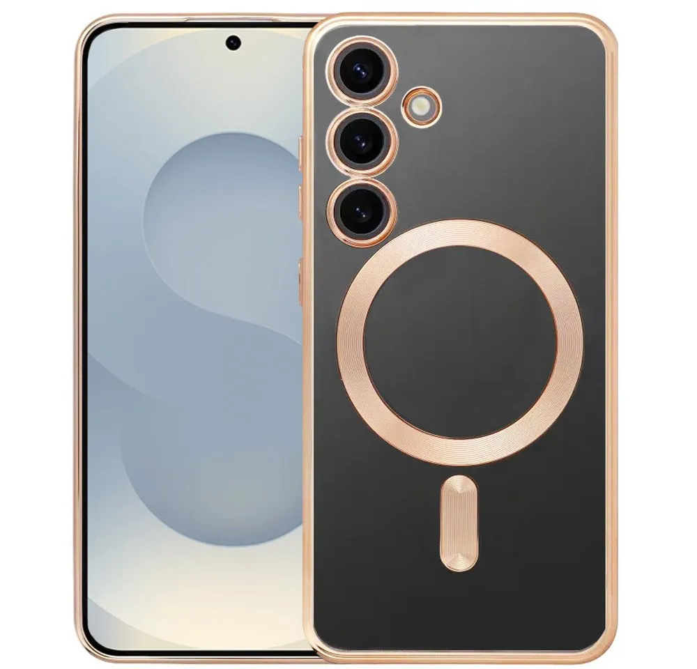 FITSU Handyhülle Case für Samsung Galaxy S25 Hülle MagSafe kompatibel Kameraschutz 6,2 Zoll, Durchsichtige Hülle für Galaxy S25 Schutzhülle mit farbigen Rahmen