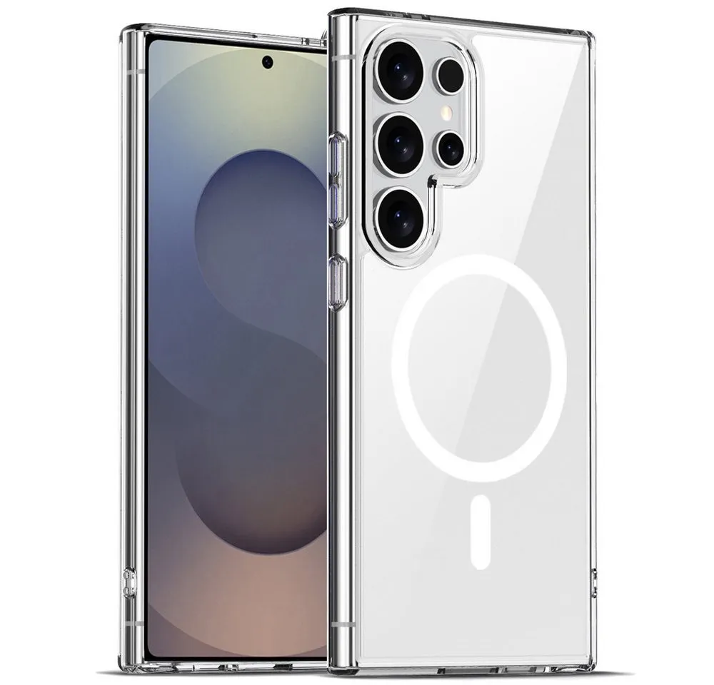 FITSU Handyhülle Case Transparent für Samsung Galaxy S25 Ultra Hülle MagSafe kompatibel 6,9 Zoll, Durchsichtige Hülle für Samsung Galaxy S25 Ultra Case Hybrid Cover