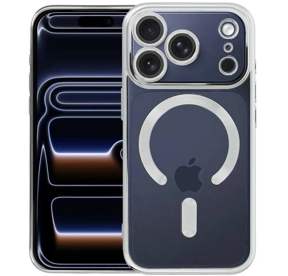FITSU Handyhülle Handyhülle für iPhone 17 Pro Max mit Kameraschutz MagSafe kompatibel 6,9 Zoll, Transparente Schutzhülle für iPhone 17 Pro Max mit farbigen Rahmen