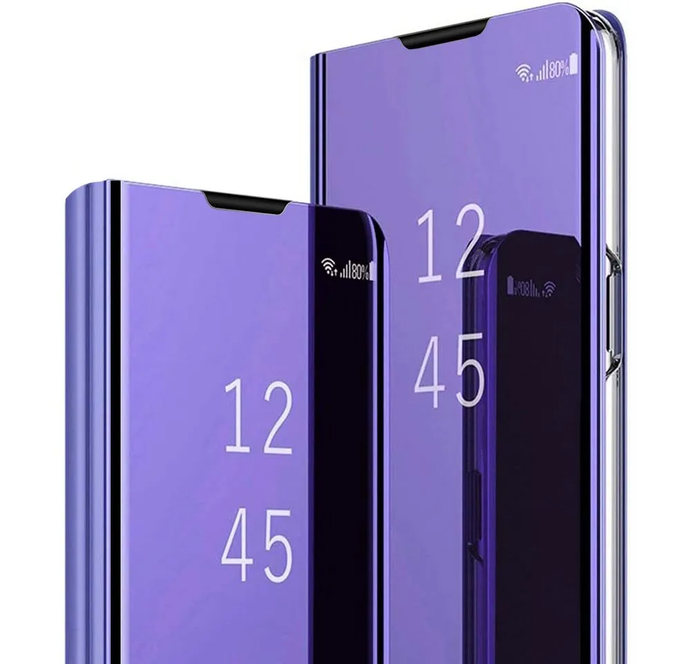 FITSU Handyhülle Handytasche für Samsung Galaxy Hülle Flipcase Spiegel Handyhülle, Hülle für A55, A35, A25, A15, A05s, A54, A53, A52, A51, A17, A37, A57