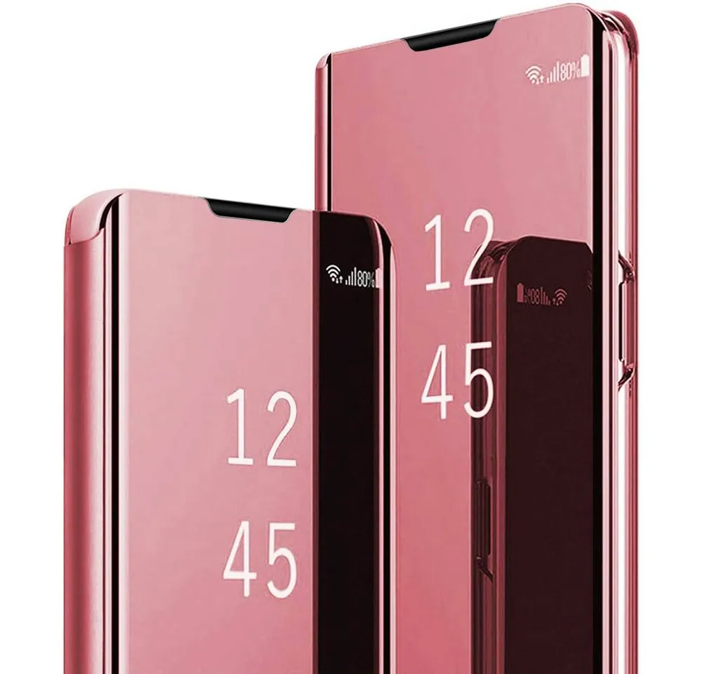 FITSU Handyhülle Handytasche für Samsung Galaxy Hülle Flipcase Spiegel Handyhülle, Hülle für A55, A35, A25, A15, A05s, A54, A53, A52, A51, A17, A37, A57
