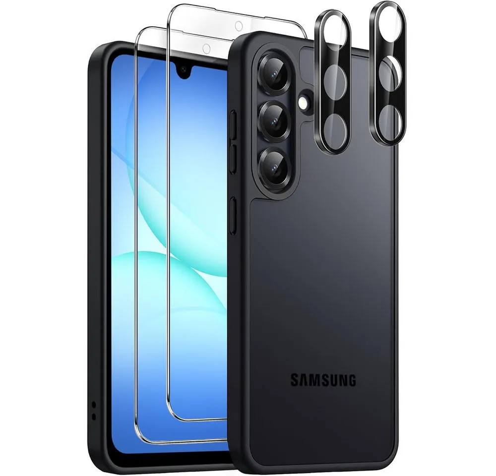 FITSU Handyhülle Hülle für Samsung Galaxy A17 (5G) Case mit Schutzglas und Kameraschutz 6,7 Zoll, Case für Galaxy A17 (5G) Hülle mit Schutzglas und Kameraprotektor