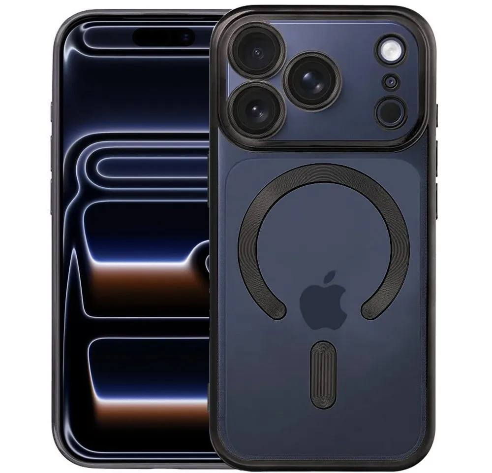 FITSU Handyhülle Schutzhülle für iPhone 17 Pro mit Kameraschutz MagSafe kompatibel 6,3 Zoll, Transparente Schutzhülle für Apple iPhone 17 Pro mit farbigen Rahmen