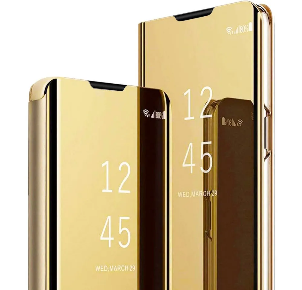 FITSU Handyhülle Spiegelhülle für Samsung Galaxy S26 Ultra Handytasche Flipcase 6,9 Zoll, Schlanke Klapphülle, elegantes Flipcase, Handyhülle mit Standfunktion