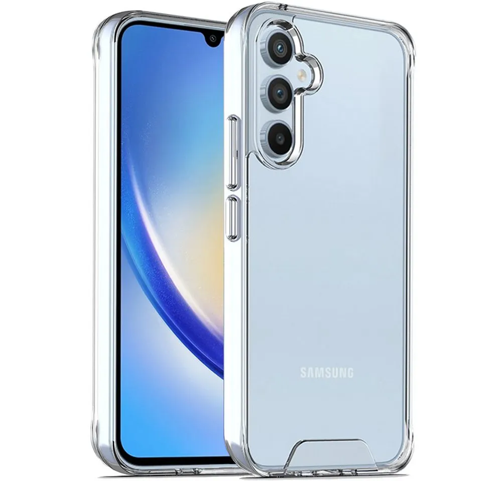FITSU Handyhülle Transparente Hülle für Samsung Galaxy A34 Case Durchsichtig 6,6 Zoll, Durchsichtige Schutzhülle für Samsung Galaxy A34 Hybrid Case