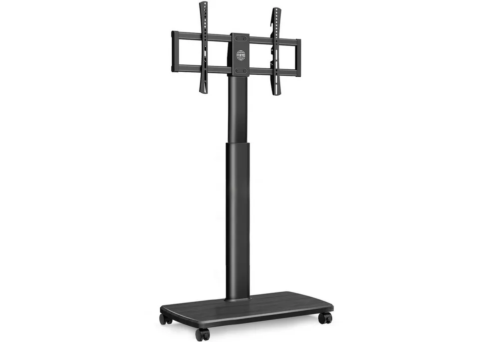 FITUEYES TV-Ständer fahrbare, hohe TV-Halterung, mit Rollen, 32-70 Zoll, (bis 70 Zoll, Fernsehständer, höhenverstellbar, ±30° schwenkbar, mit feststellbaren Rollen)