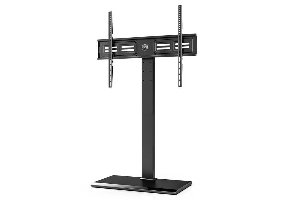 FITUEYES TV-Ständer höhenverstellbar, ±35° schwenkbar, 50-80 Zoll, (bis 80,00 Zoll, Eisenbasis, mit Sicherheitsschloss, Kabelmanagement)