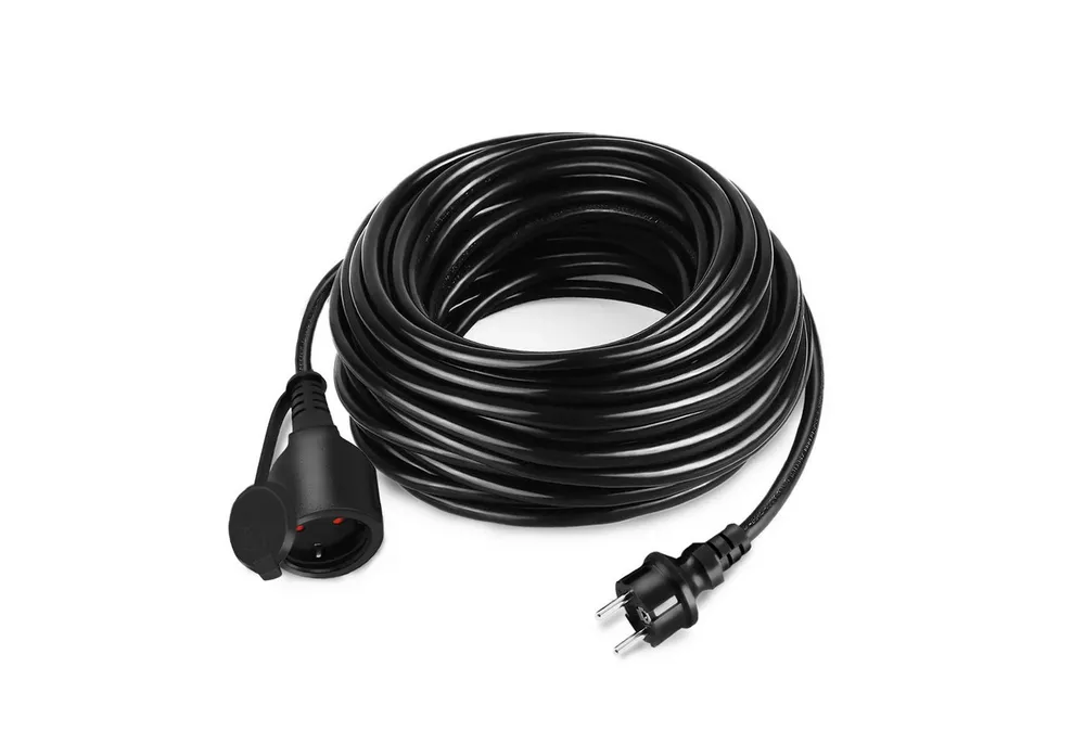 FIVMEN Verlängerungskabel mit Schutzkappe Outdoor, Einsatz Verlängerungskabel, (2000 cm), für den Außenbereichm, Verlängerung Stromkabel 3500W