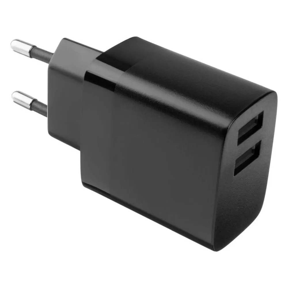 Fixed Dual USB Travel Charger and USB/USB-C Cable FIXC17N-2UC-BK