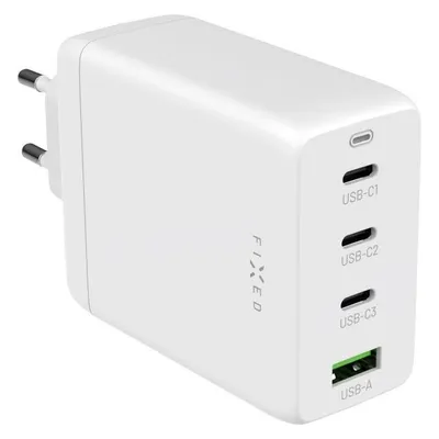 Fixed GaN 3x USB-C/USB 100W, biały