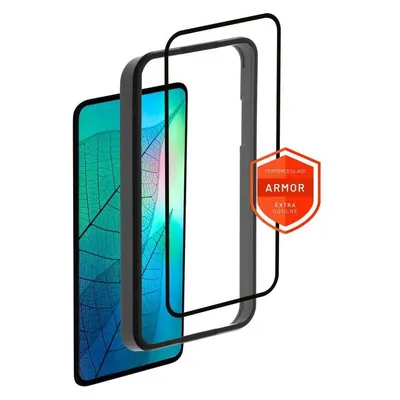 Fixed Rüstungsbedeckung 2,5D Temperiertes Glas mit Applikator für Samsung Galaxy A54 5G, Schwarz