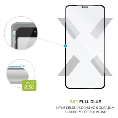 Fixed Full Cover Schutzglas für Apple iPhone 11, schwarz