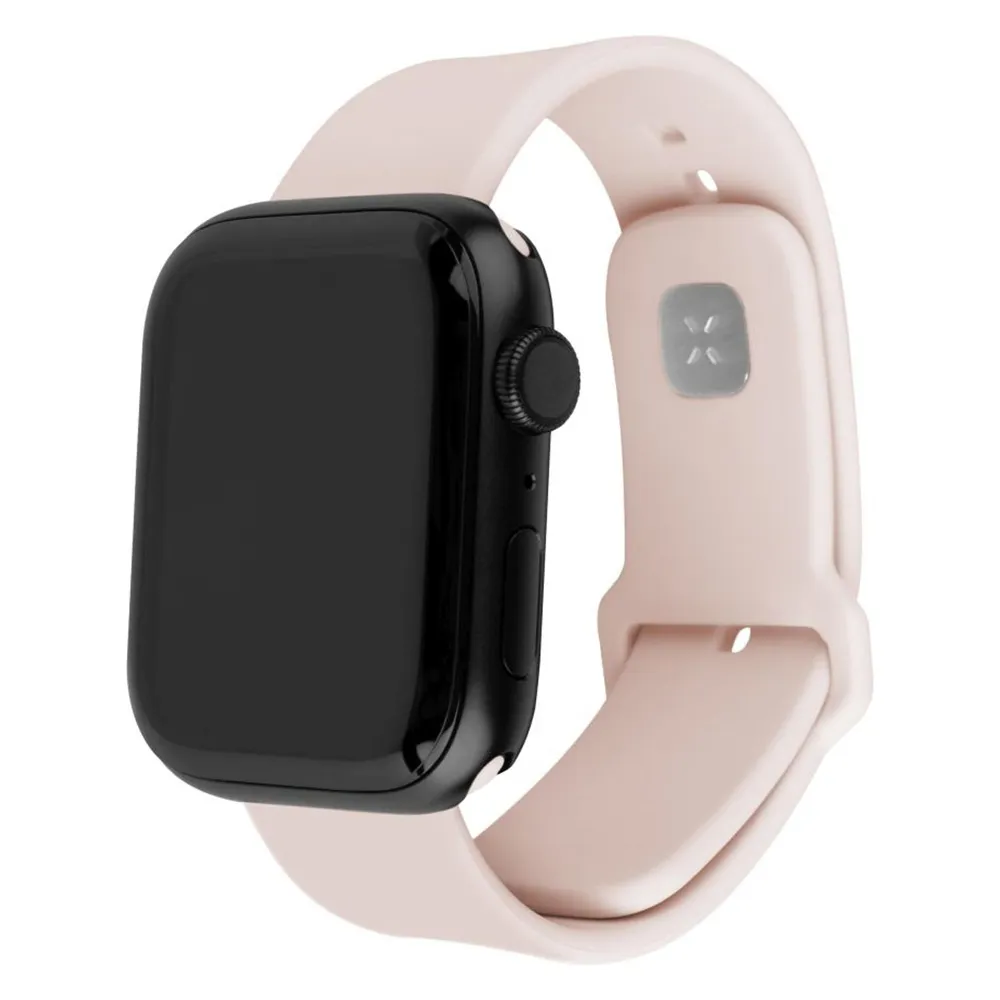 Fixed Silikone rem SET Apple Watch 38/40/41mm Lyserød