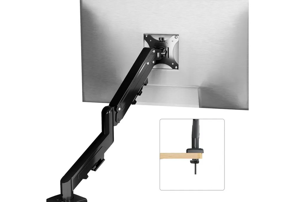 FLEXISPOT Monitorständer Ergonomische Monitorhalterung für Schreibtisch, flexibel verstellbar, (bis 32 Zoll, VESA 75/100 mm, 1-tlg., höhenverstellbar bis 39 cm, ausziehbar bis 50 cm, 360° drehbar,bis 9 kg je Arm)