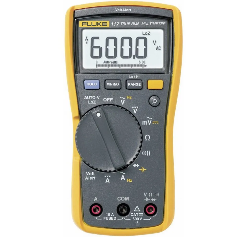Fluke Spannungsprüfer Fluke 117 Hand-Multimeter digital CAT III 600 V Anzeige (Counts): 60,