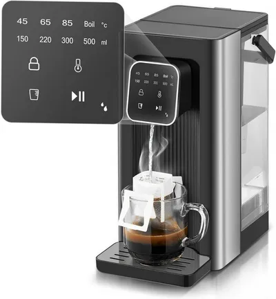 FOHERE Wasserkocher Heißwasserspender 2600W, mit Abnehmbaren 2.5L, 2.5 l, 2600 W, Instant heißes Wasser 45-100°C