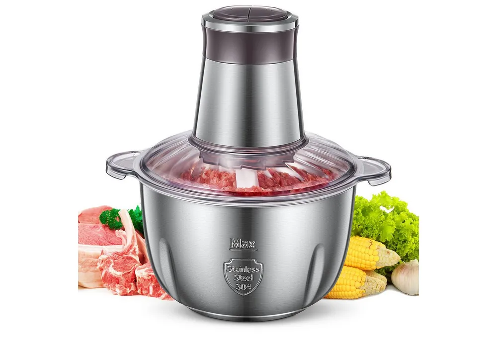 FOHERE Zerkleinerer Elektrischer Multizerkleinerer, 2 Geschwindigkeiten für Fleisch/Gemüse, 350 W, ldeal für Babybrei, Nüsse & Saucen – Leicht zu reinigen