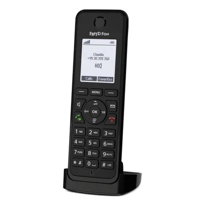 Fon M3 International DECT Schnurloses Telefon mit Lautsprecher und Anruferkennung Schwarz