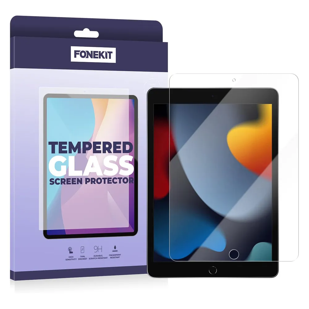 FoneKit Screen protector for iPad 7 / 8 / 9 / 10.2 (2019-21) (Apple iPad 2019 (7. Gen))