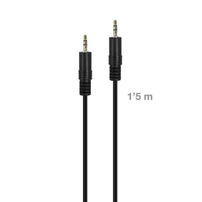 Audiokabel Fonestar JACK-MM-1-5 3,5 mm Stecker zu Stecker 1,5 m schwarz