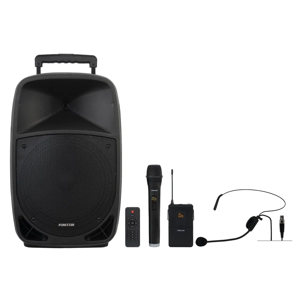 Altavoces Fonestar Malibu-312 Portable Bluetooth 250W con Karaoke y Micrófonos Inalámbricos